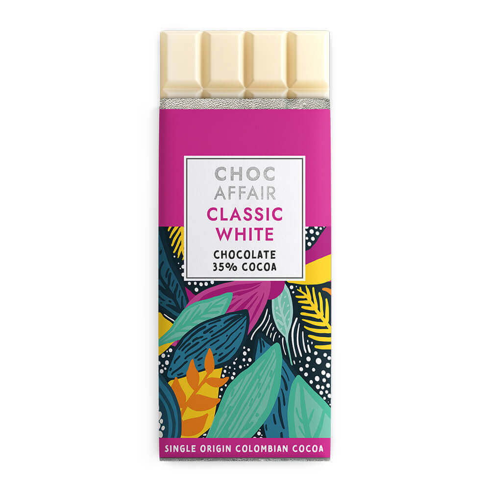 Choc Affair Classic White Chocolate Bar 90g